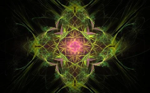 Digital generated image in the form of abstract geometric shapes of various s Stock Illustration