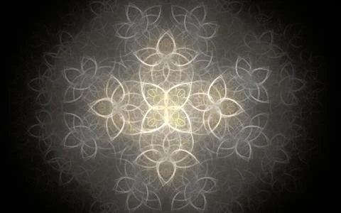 Digital generated image in the form of abstract geometric shapes of various s Stock Illustration