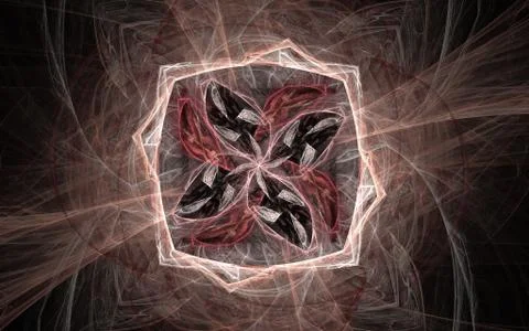 Digital generated image in the form of abstract geometric shapes of various s Stock Illustration