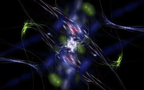 Digital generated image in the form of abstract geometric shapes of various s Stock Illustration