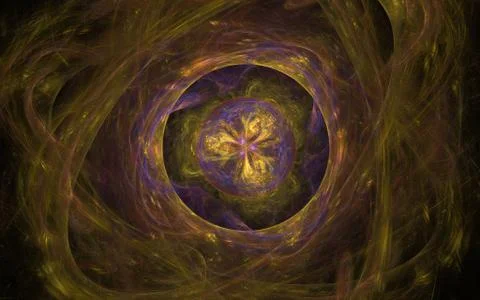 Digital generated image in the form of abstract geometric shapes of various s Stock Illustration