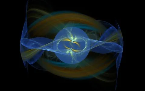 Digital generated image in the form of abstract geometric shapes of various s Stock Illustration