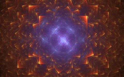 Digital generated image in the form of abstract geometric shapes of various s Stock Illustration