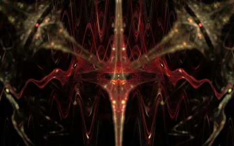 Digital generated image in the form of abstract geometric shapes of various s Stock Illustration