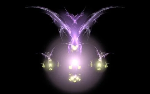 Digital generated image in the form of abstract geometric shapes of various s Stock Illustration