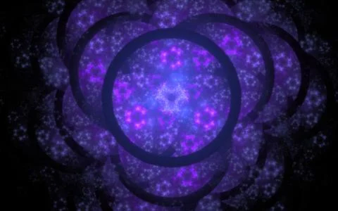 Digital generated image in the form of abstract geometric shapes of various s Stock Illustration