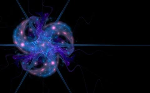 Digital generated image in the form of abstract geometric shapes of various s Stock Illustration