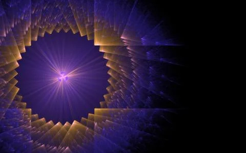 Digital generated image in the form of abstract geometric shapes of various s Stock Illustration