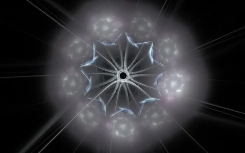 Digital generated image in the form of abstract geometric shapes of various s Stock Illustration