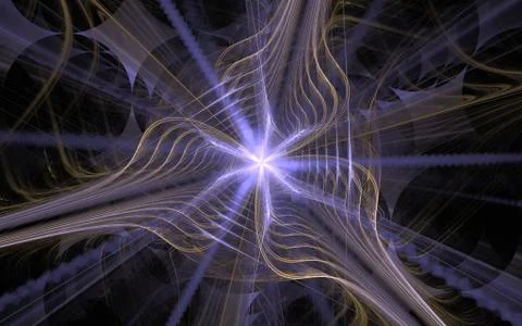 Digital generated image in the form of abstract geometric shapes of various s Stock Illustration