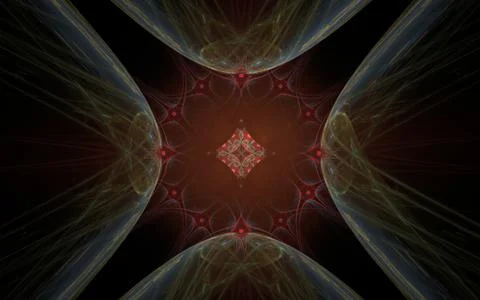 Digital generated image in the form of abstract geometric shapes of various s Stock Illustration