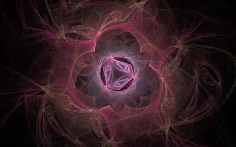 Digital generated image in the form of abstract geometric shapes of various s Stock Illustration