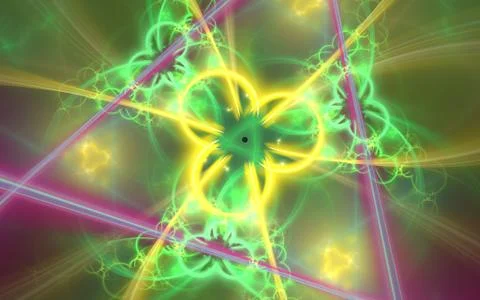 Digital generated image in the form of abstract geometric shapes of various s Stock Illustration