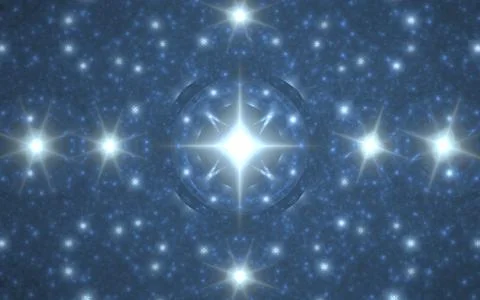 Digital generated image in the form of abstract geometric shapes of various s Stock Illustration