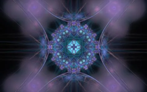 Digital generated image in the form of abstract geometric shapes of various s Stock Illustration