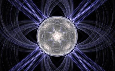 Digital generated image in the form of abstract geometric shapes of various s Stock Illustration