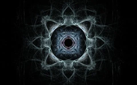 Digital generated image in the form of abstract geometric shapes of various s Stock Illustration