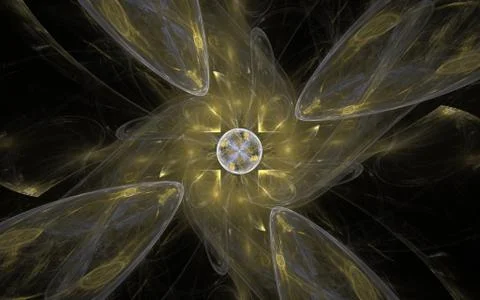 Digital generated image in the form of abstract geometric shapes of various s Stock Illustration