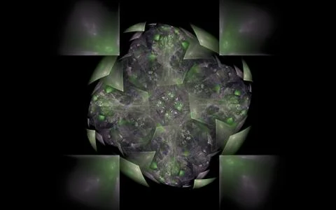 Digital generated image in the form of abstract geometric shapes of various s Stock Illustration