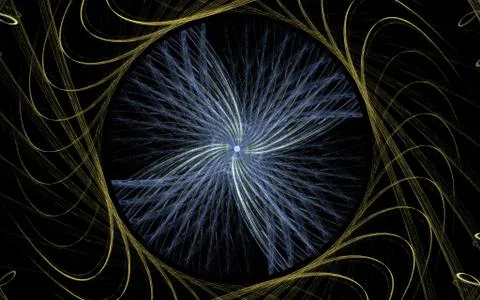 Digital generated image in the form of abstract geometric shapes of various s Stock Illustration