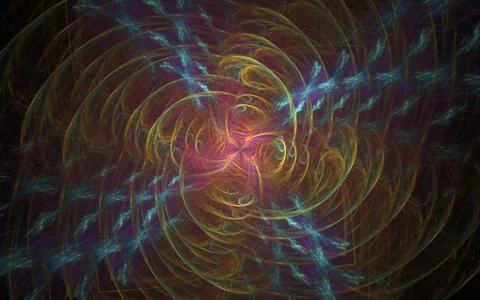 Digital generated image in the form of abstract geometric shapes of various s Stock Illustration