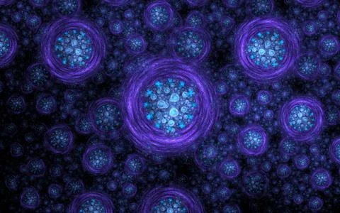 Digital generated image in the form of abstract geometric shapes of various s Stock Illustration