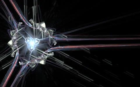 Digital generated image in the form of abstract geometric shapes of various s Stock Illustration