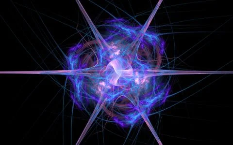 Digital generated image in the form of abstract geometric shapes of various s Stock Illustration