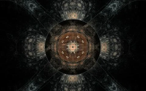 Digital generated image in the form of abstract geometric shapes of various s Stock Illustration