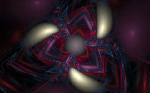 Digital generated image in the form of abstract geometric shapes of various s Stock Illustration