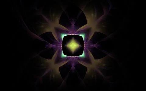 Digital generated image in the form of abstract geometric shapes of various s Stock Illustration