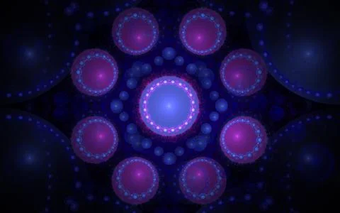 Digital generated image in the form of abstract geometric shapes of various s Stock Illustration