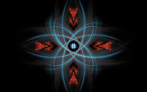 Digital generated image in the form of abstract geometric shapes of various s Stock Illustration