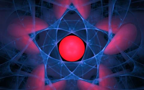 Digital generated image in the form of abstract geometric shapes of various s Stock Illustration