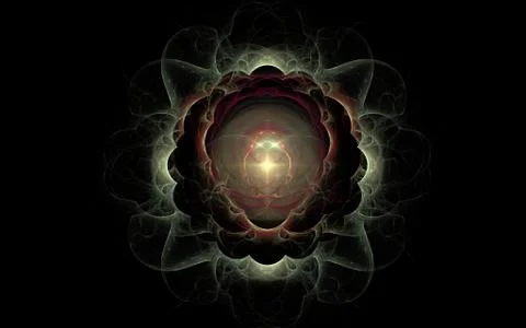 Digital generated image in the form of abstract geometric shapes of various s Stock Illustration