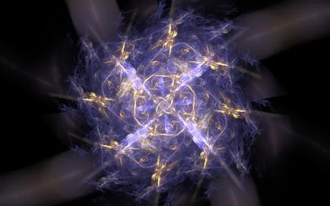 Digital generated image in the form of abstract geometric shapes of various s Stock Illustration