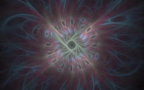 Digital generated image in the form of abstract geometric shapes of various s Illustrazione stock