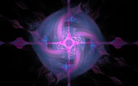 Digital generated image in the form of abstract geometric shapes of various s Stock Illustration