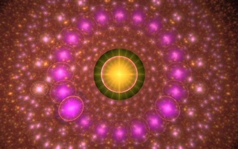 Digital generated image in the form of abstract geometric shapes of various s Stock Illustration