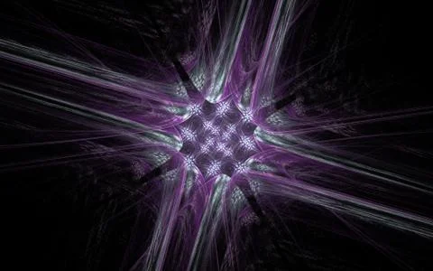 Digital generated image in the form of abstract geometric shapes of various s Stock Illustration