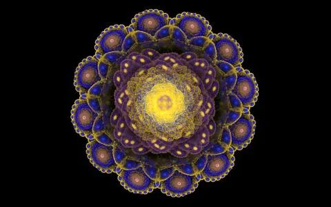 Digital generated image in the form of abstract geometric shapes of various s Stock Illustration