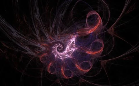 Digital generated image in the form of abstract geometric shapes of various s Stock Illustration