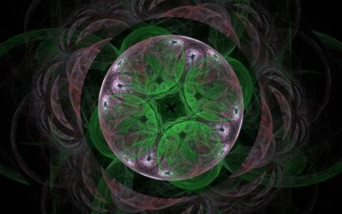 Digital generated image in the form of abstract geometric shapes of various s Stock Illustration