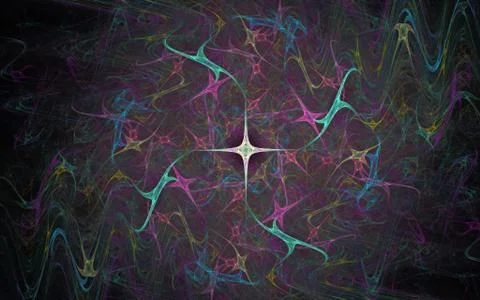 Digital generated image in the form of abstract geometric shapes of various s Stock Illustration