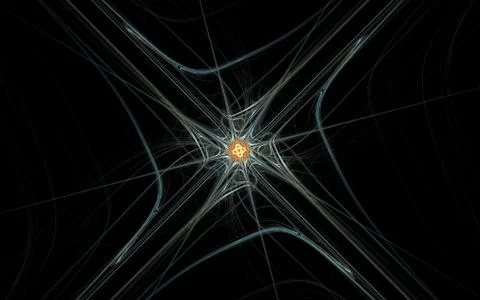 Digital generated image in the form of abstract geometric shapes of various s Stock Illustration