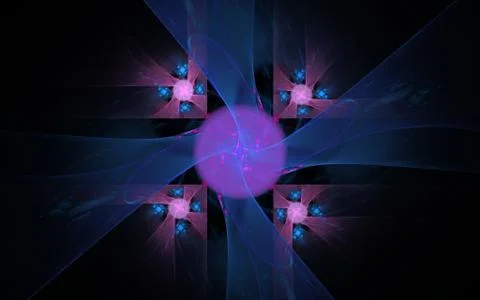 Digital generated image in the form of abstract geometric shapes of various s Stock Illustration