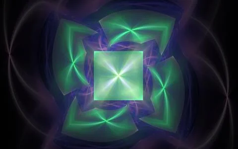 Digital generated image in the form of abstract geometric shapes of various s Stock Illustration