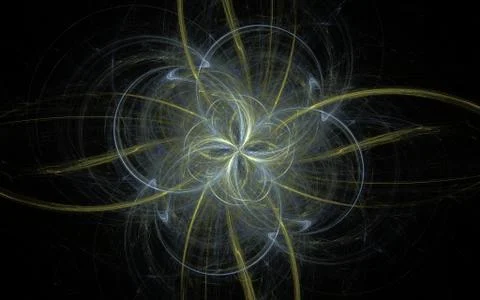 Digital generated image in the form of abstract geometric shapes of various s Stock Illustration