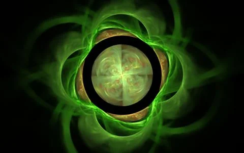 Digital generated image in the form of abstract geometric shapes of various s Stock Illustration