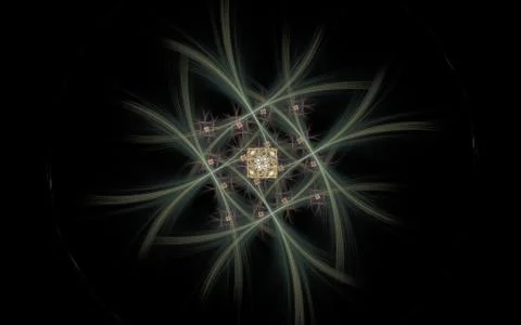 Digital generated image in the form of abstract geometric shapes of various s Stock Illustration